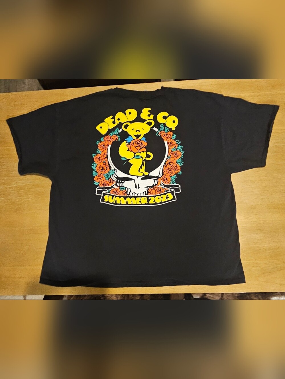 Dead & Company Summer 2023 Dancing Bear Skull Graphic T-Shirt 3XL Black Gildan